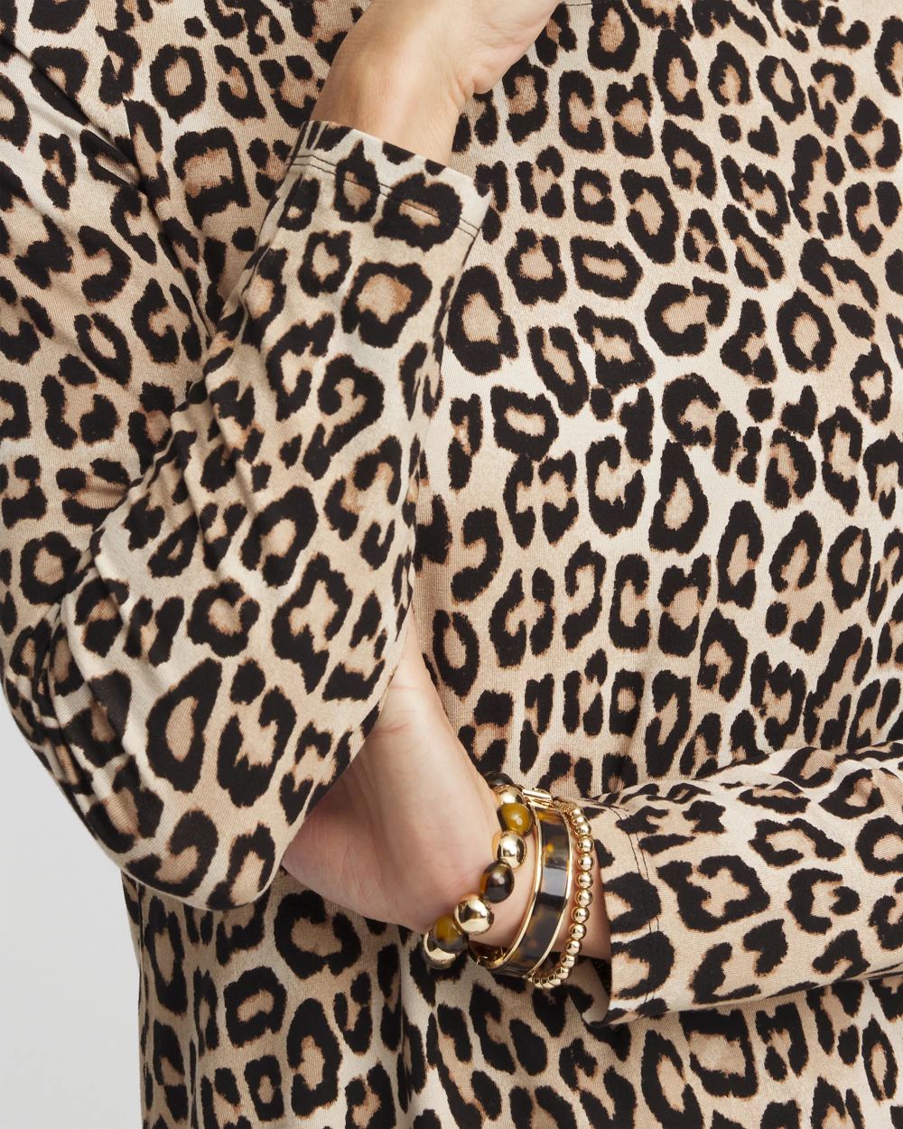 Touch of Cool™ Leopard Long Sleeve Layering Tee | Chico's Touch of Cool™ Leopard Long Sleeve Layering Tee | Chico's